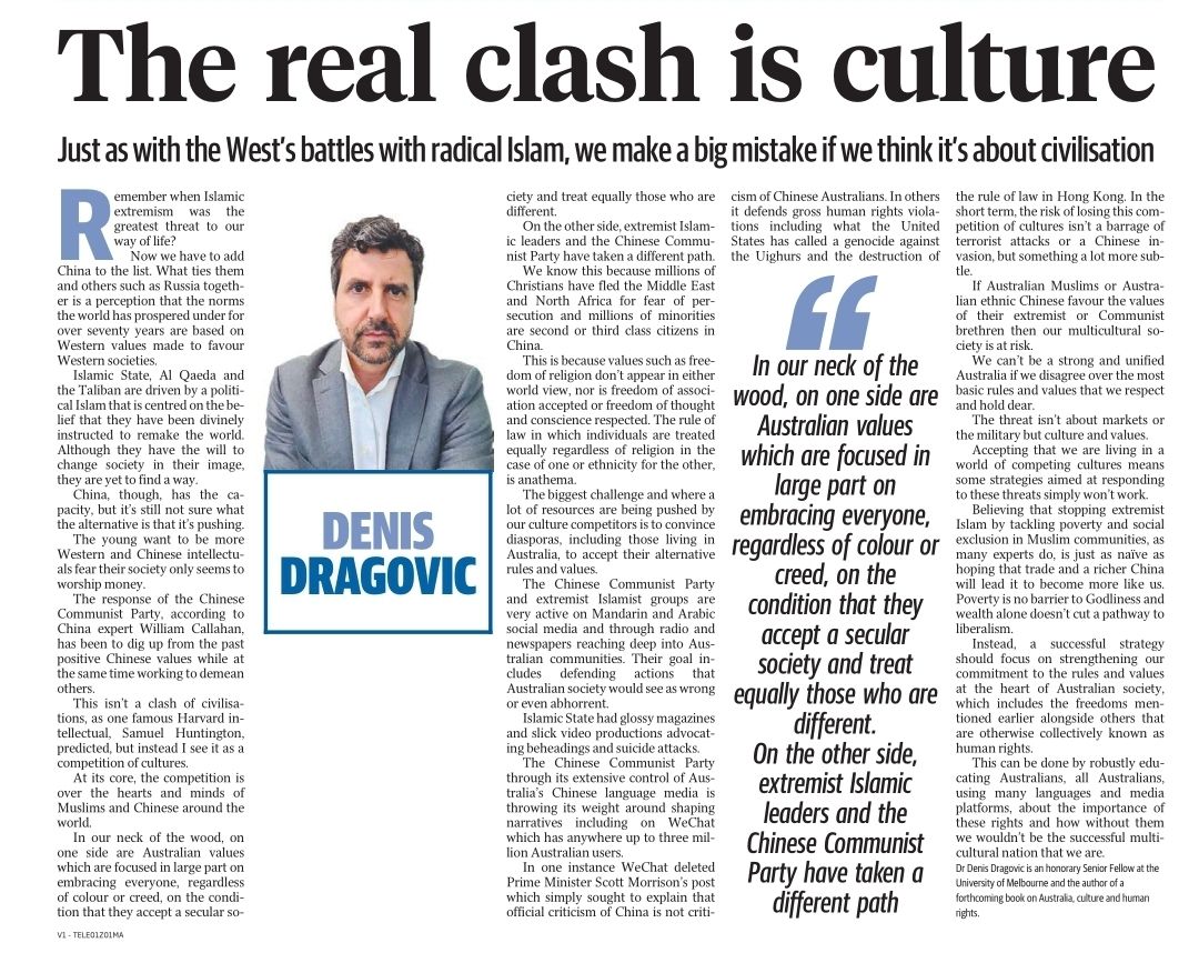 The real clash is culture